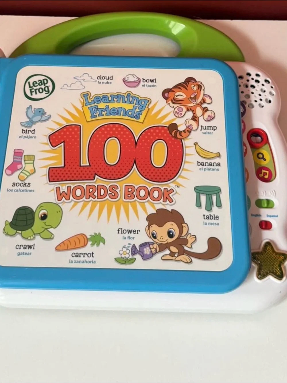 LeapFrog Learning Friends 100 Words Book - Blue Cover with Green Handle